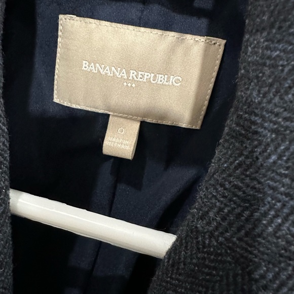 Banana Republic Factory navy tweed blazer Size 0 - Picture 7 of 12